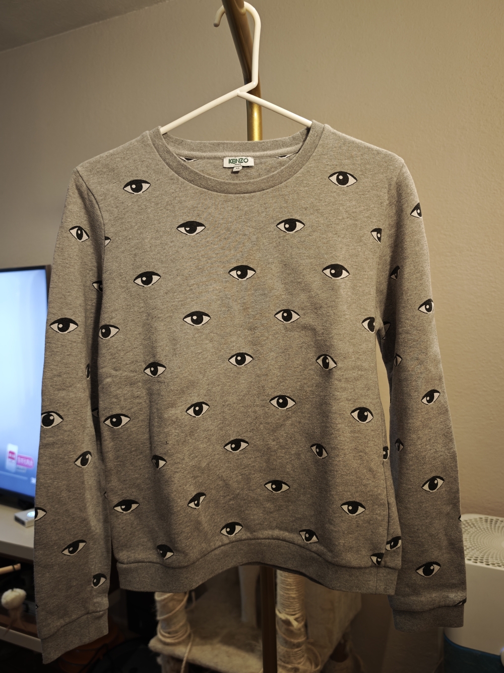 KENZO Eye Print Grey Sweatshirt